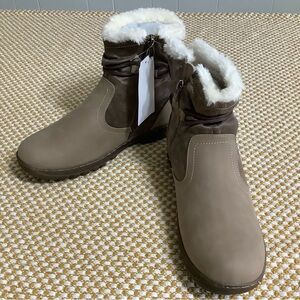 Rollda womens winter boots faux fur lined snow boots size 9